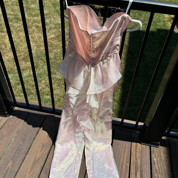 Vintage 1989 Iridescent Pink Prom Dress - Picture 6 of 14